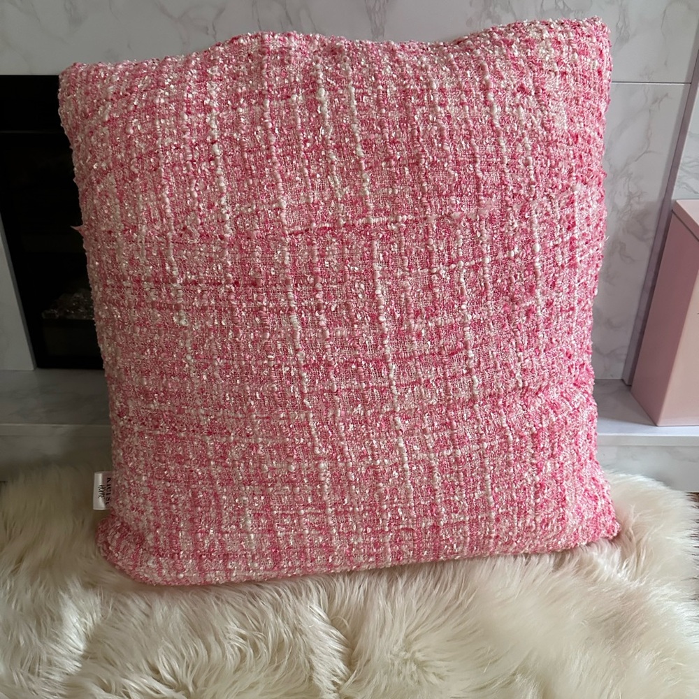 Pink Tweed Throw Pillows (Large)